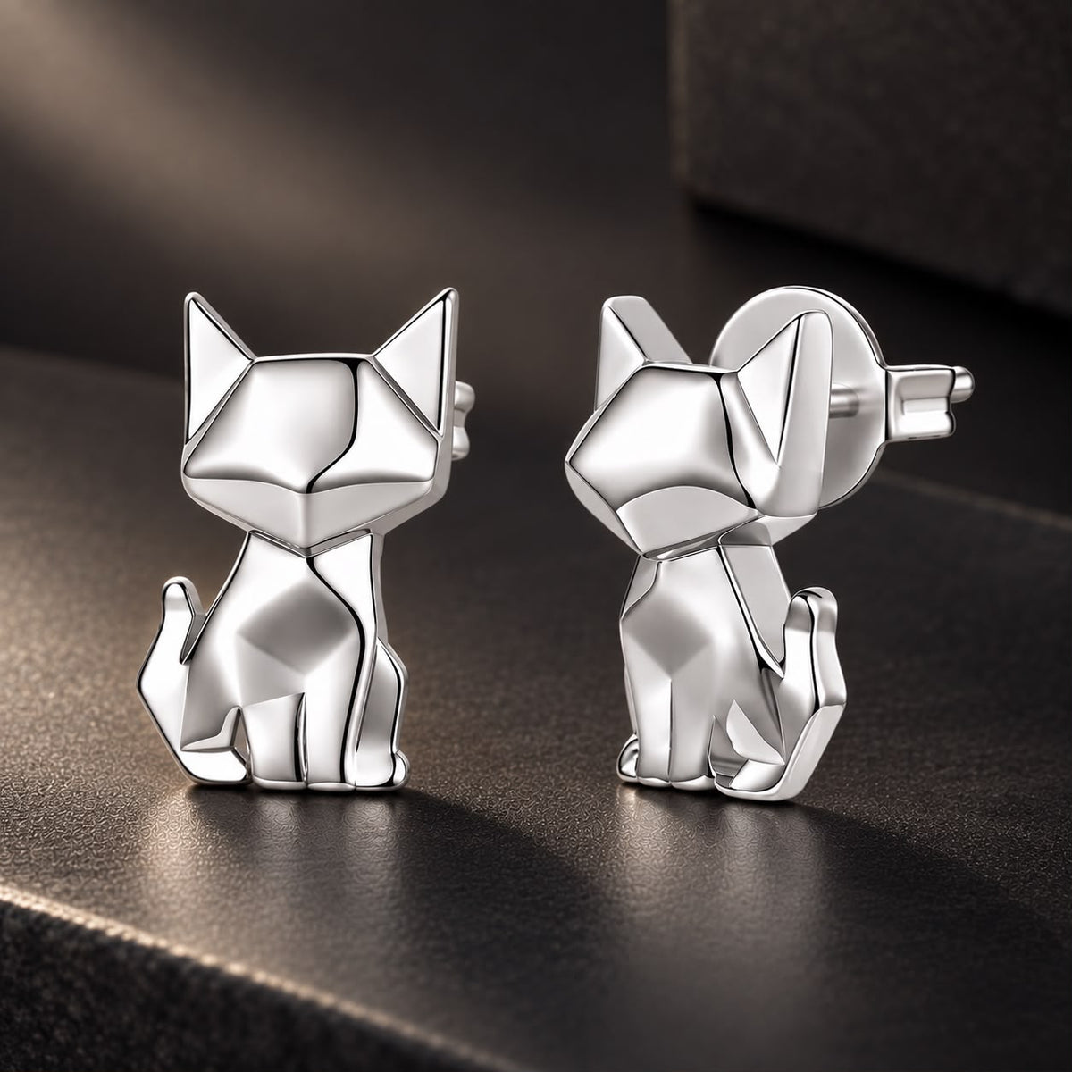 925 Sterling Silver White Gold Plated 1.2 x 0.7 cm Earrings for Women