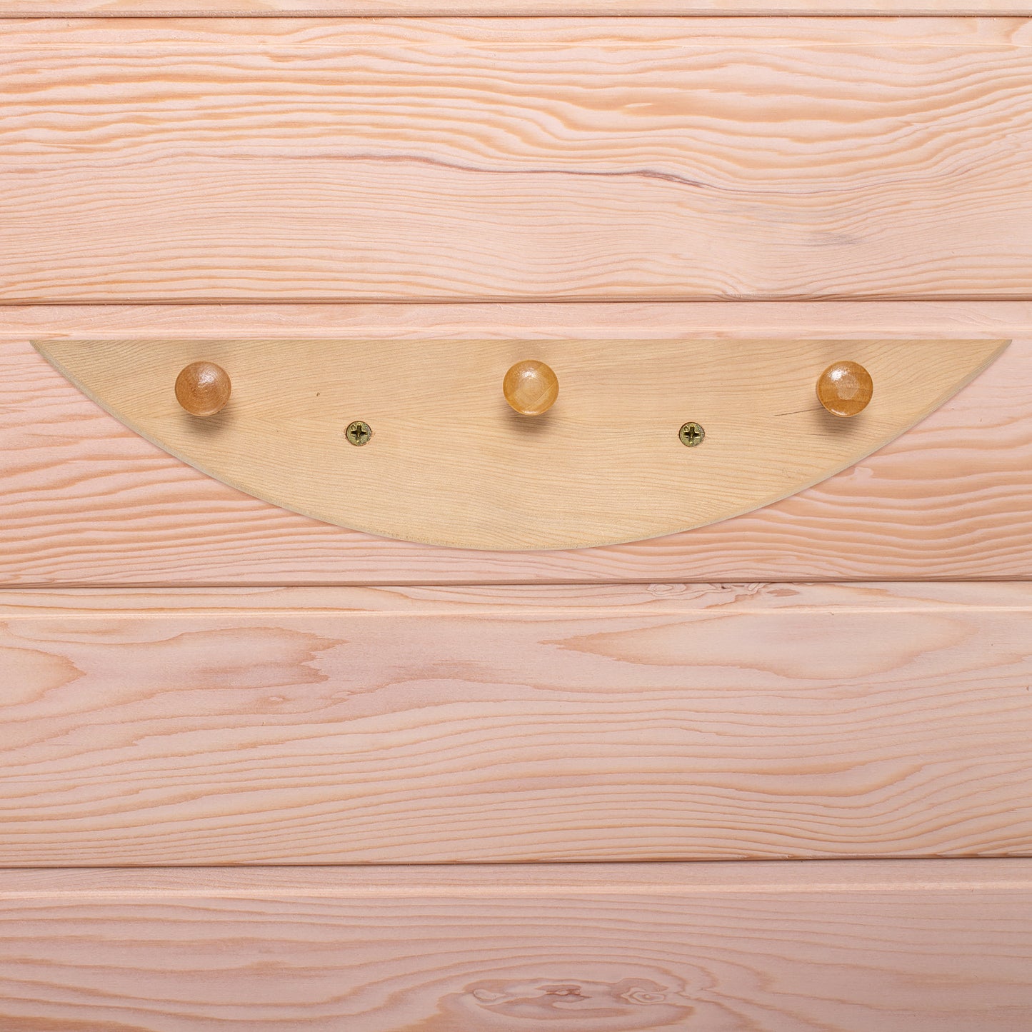 Wood Towel Rack, 3-Hook Wall Mounted, Wooden Pegs for Towels or Robes by Durasage