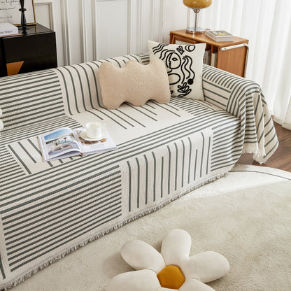 Waffle Lattice Fabric Sofa Cover, Multi-purpose Soft Sofa Throw, Couch Cover Blanket Throws for Couches