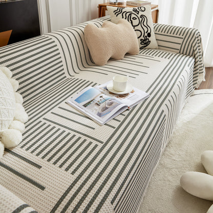 Waffle Lattice Fabric Sofa Cover, Multi-purpose Soft Sofa Throw, Couch Cover Blanket Throws for Couches