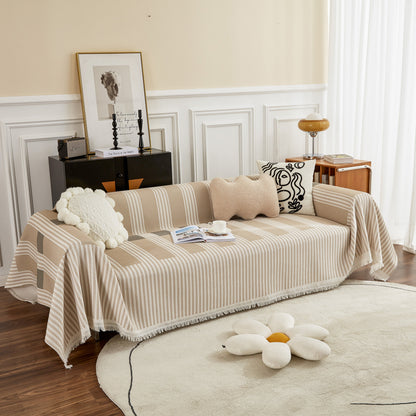 Waffle Lattice Fabric Sofa Cover, Multi-purpose Soft Sofa Throw, Couch Cover Blanket Throws for Couches