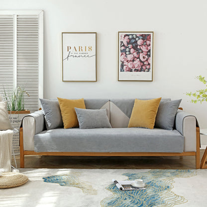 Waterproof Non-Slip Quilted Corduroy Sofa Covers for Pets, Sectional Couch Covers