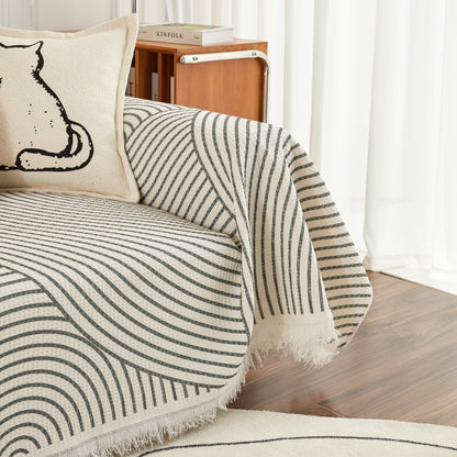 Cotton Jacquard He Li Couch Cover Blanket, L Shaped Couch Cover, Sectional Couch Covers