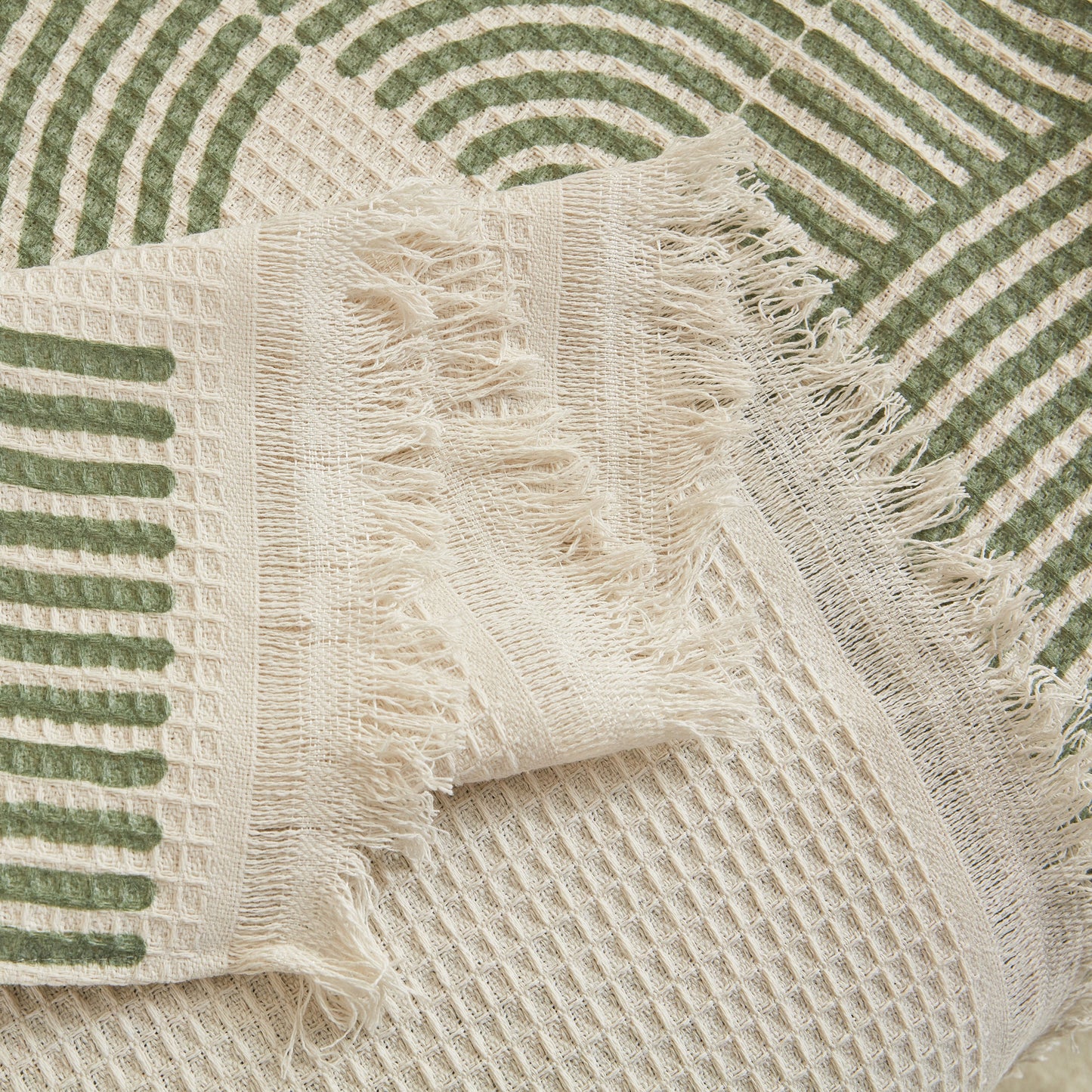 Cotton Jacquard Lucky Gather Sofa Cover Blanket, L Shaped Couch Cover, Sofa Throw Cover