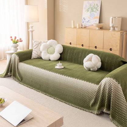 Decorative Couch Throw Cover, Washable Boho Couch Blanket Protector for Dogs, Cats