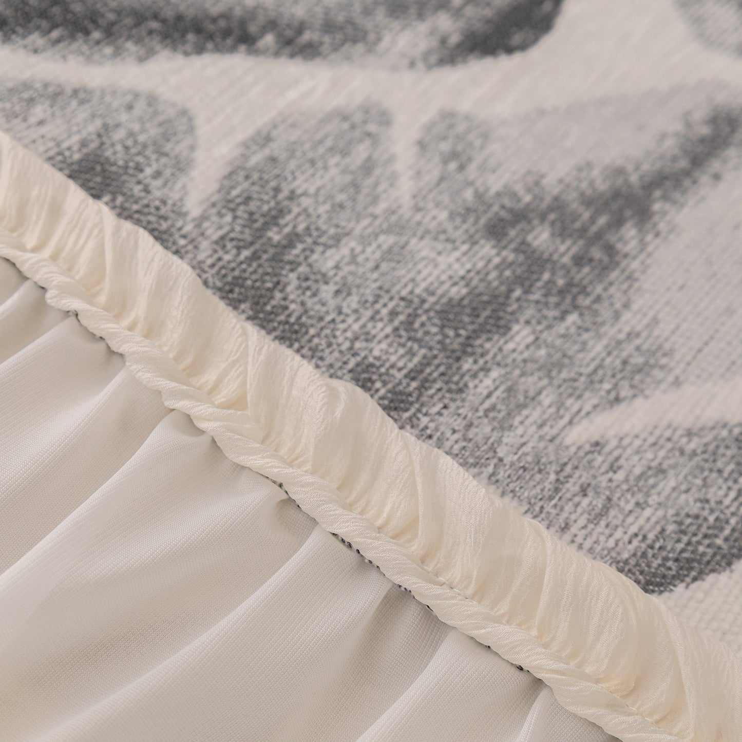 Botanical Sofa Cover with Chiffon Skirt, Floral Couch Throw Blanket for All-Season