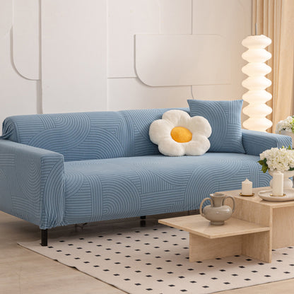 Fleece Stretch Sofa Slipcover Washable Soft Spandex Couch Cover Furniture Protector