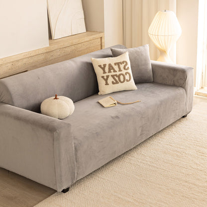 Premium Velvet Thick Stretch Couch Slipcover, Non-Slip Furniture Protector for Pets