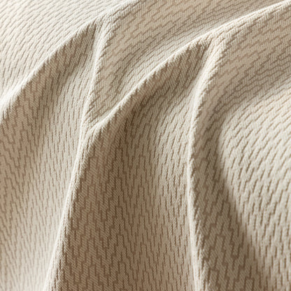 Herringbone Textured Sofa Throw Blanket, Durable Pet Friendly Modern Couch Slipcover