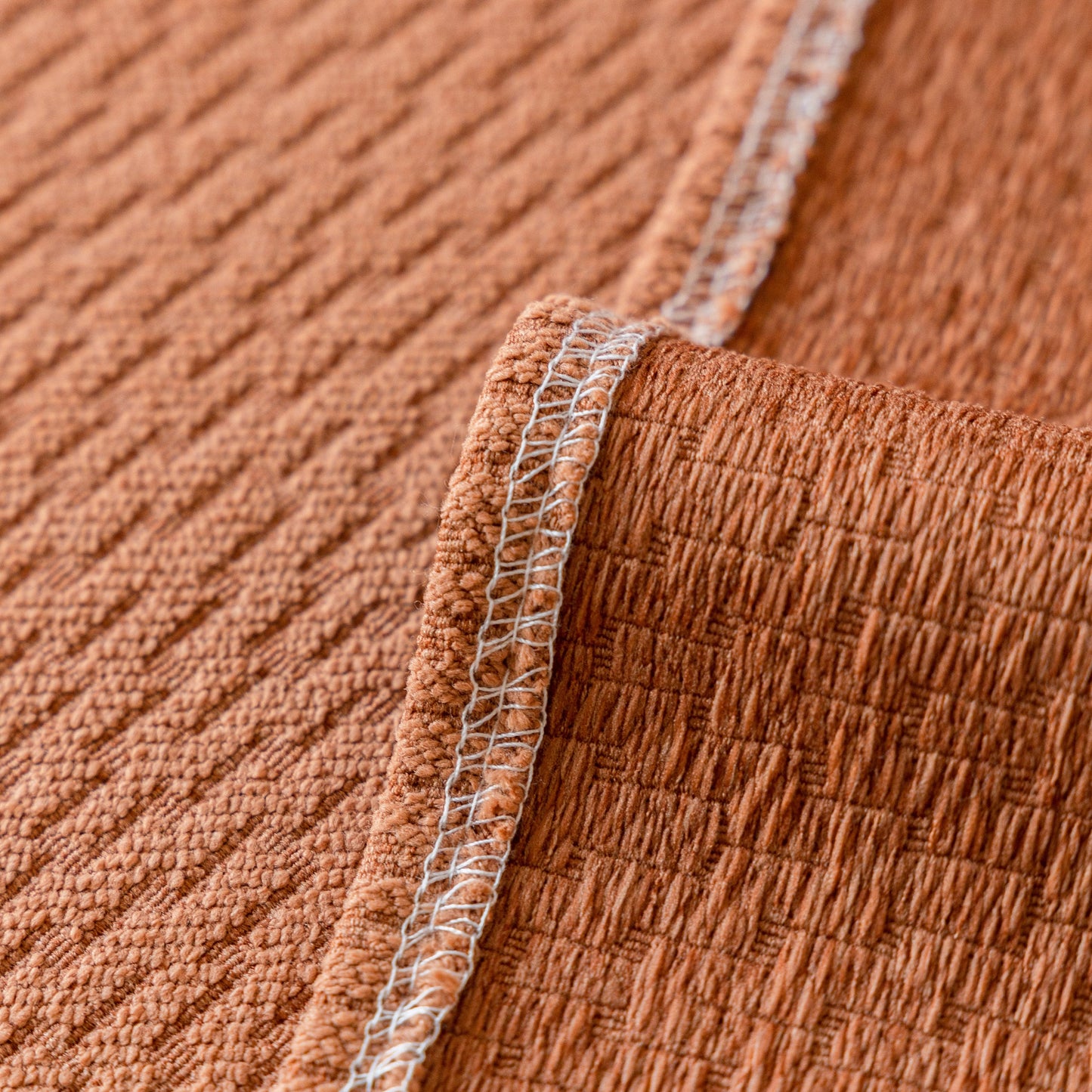 Herringbone Textured Sofa Throw Blanket, Durable Pet Friendly Modern Couch Slipcover