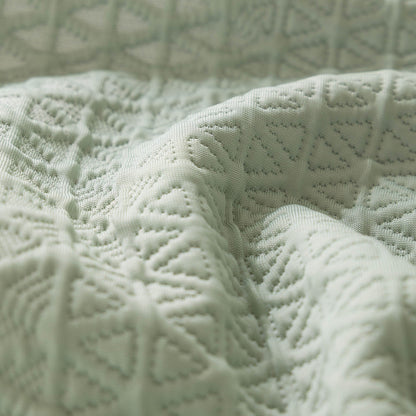 Cooling Ice Silk Sofa Throw Cover, Summer Diamond Textured Furniture Protector Blanket