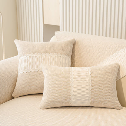 Herringbone Sofa Protector Cover, Non-Slip Couch Cover for Seat, Back & Arms