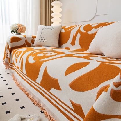 Chenille Sofa Cover Blanket, Couch Cover Blanket Throws for Couches Living Room Furniture Throw Covers