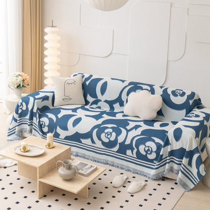 Chenille Sofa Cover Blanket, Couch Cover Blanket Throws for Couches Living Room Furniture Throw Covers