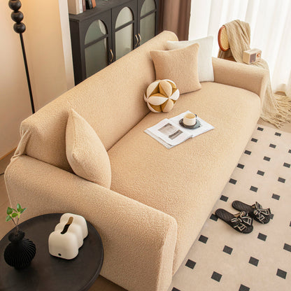 Stretch Plush Fitted Couch Slipcover Furniture Protector for 1/2/3/4/5 Cushion Couch