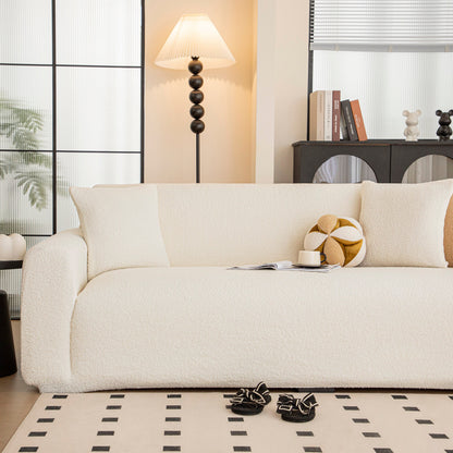 Stretch Plush Fitted Couch Slipcover Furniture Protector for 1/2/3/4/5 Cushion Couch