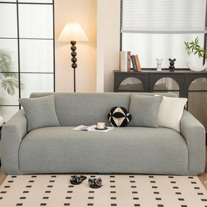 Stretch Plush Fitted Couch Slipcover Furniture Protector for 1/2/3/4/5 Cushion Couch