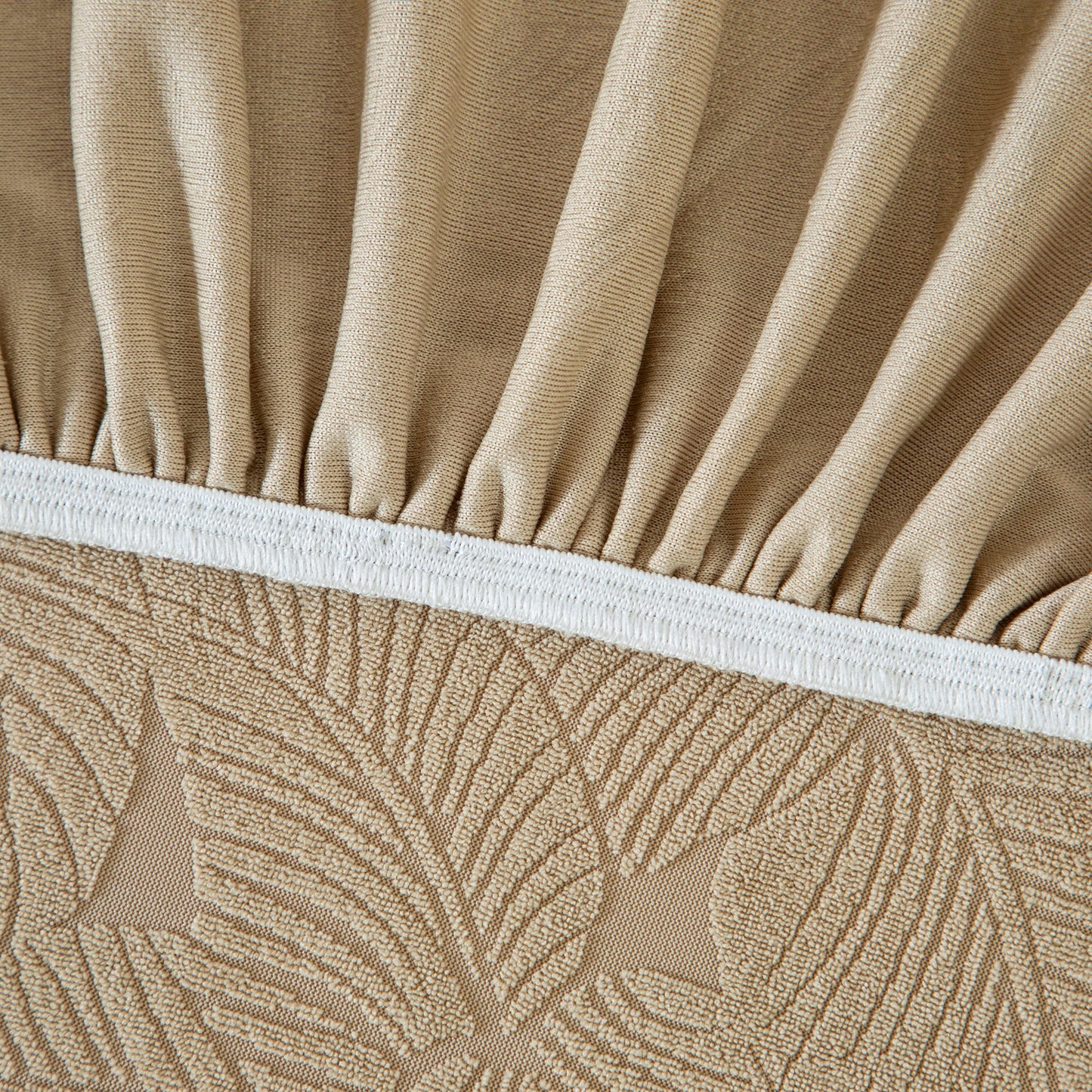 3D Jacquard Leaf Pattern Couch Slipcover, High Stretch Washable Textured Sofa Cover