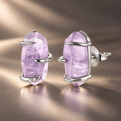 925 Sterling Silver White Gold Plated Crystal Pavé CZ 1.4x0.9cm Earrings for Women