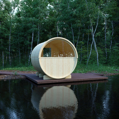 Vassa Finnish Barrel Sauna with WiFi Heater - Finnish Sauna Builders