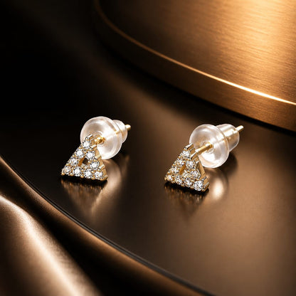 925 Sterling Silver & Plated Gold CZ Earrings for Women
