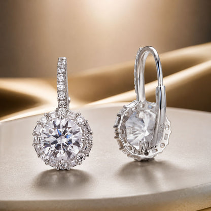 925 Sterling Silver Earrings with Pavé Set CZ for Women