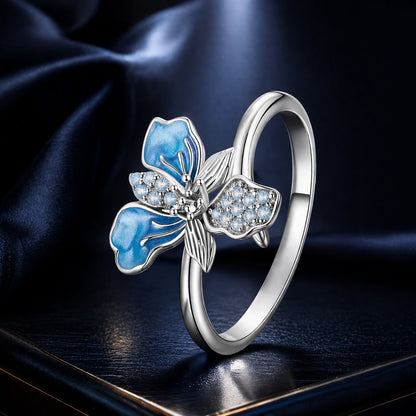 925 Sterling Silver Opal Enamel Ring for Women