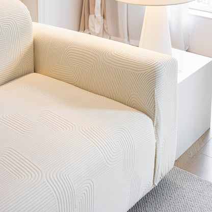 Modern Slipcovers Geometric Textured Stretchable Sofa Cover for Couch with Chaise