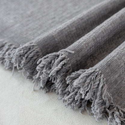 Chenille Large Throw Couch Cover Blanket with Water-Resistant for Futon, Loveseat, and L-Shaped Sofa