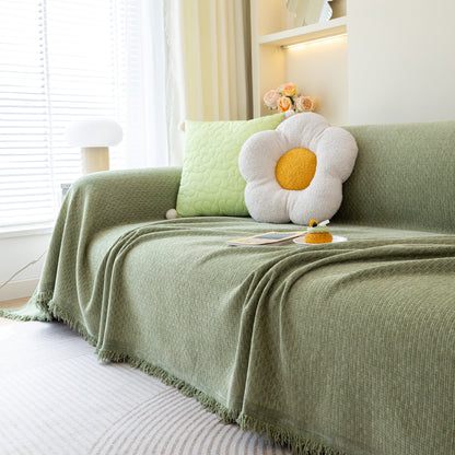 Chenille Large Throw Couch Cover Blanket with Water-Resistant for Futon, Loveseat, and L-Shaped Sofa