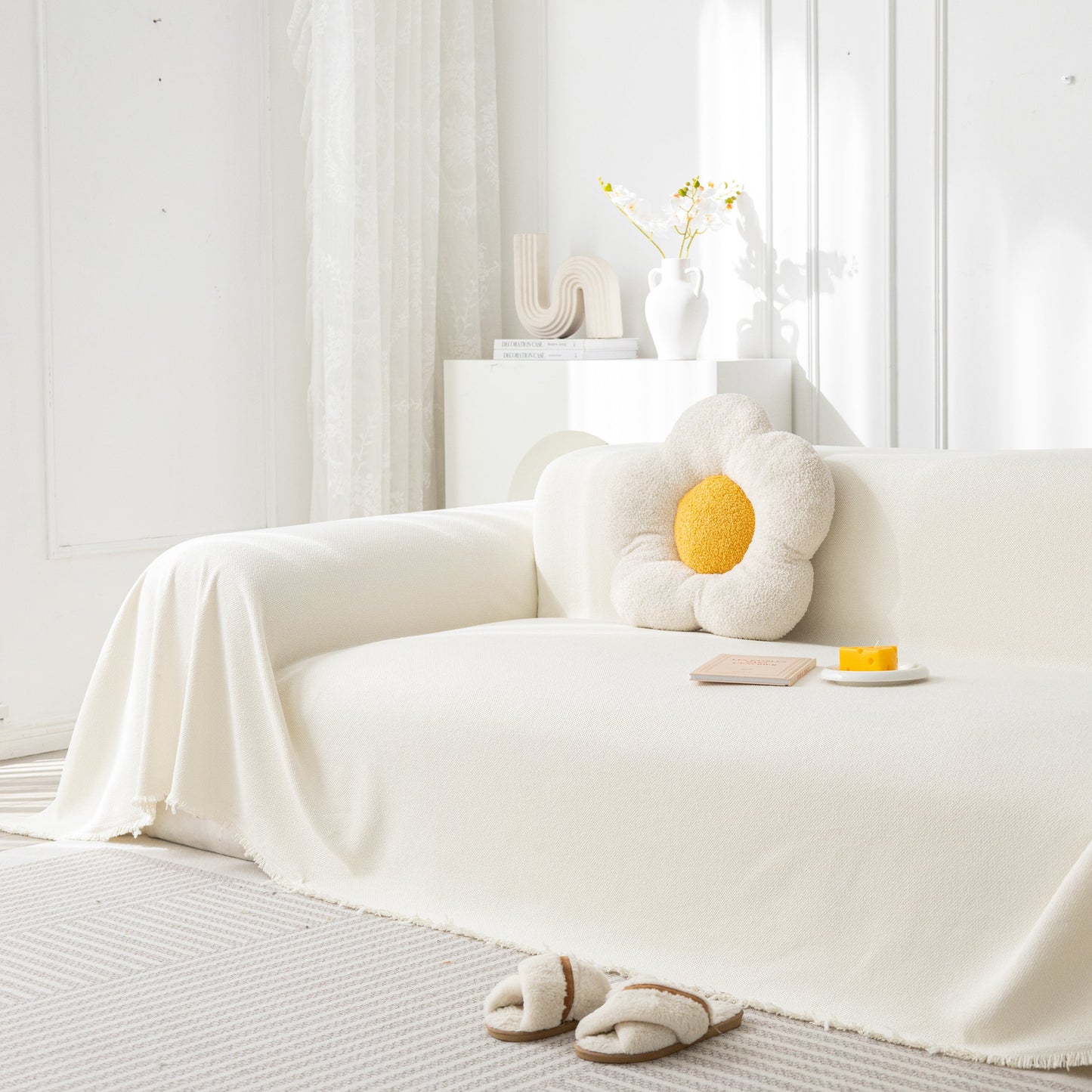 High-Tech Fabric Splash-Resistant Pet Furniture Covers for Sectionals, Dustproof Blanket for Couch