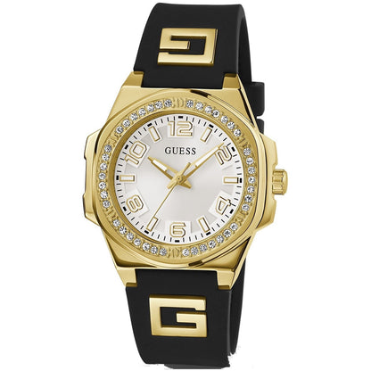 Guess Women's Black Gold Wristwatch