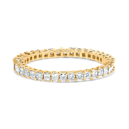 14K White Gold 1.0 Cttw Princess Diamond Eternity Band Ring