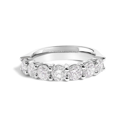 14K White Gold 2. 0 Cttw Diamond 7 Stone Band Ring