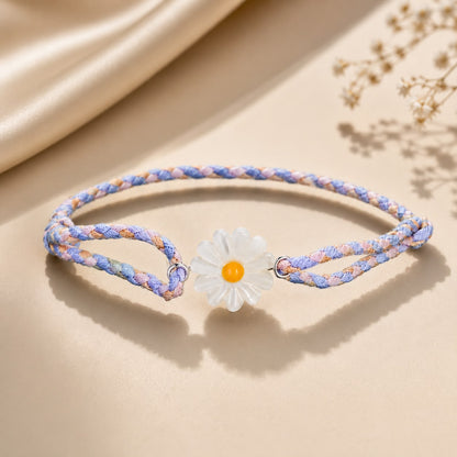 925 Sterling Silver Plated Platinum Deep Seashell Bracelet 24cm Adjustable for Women