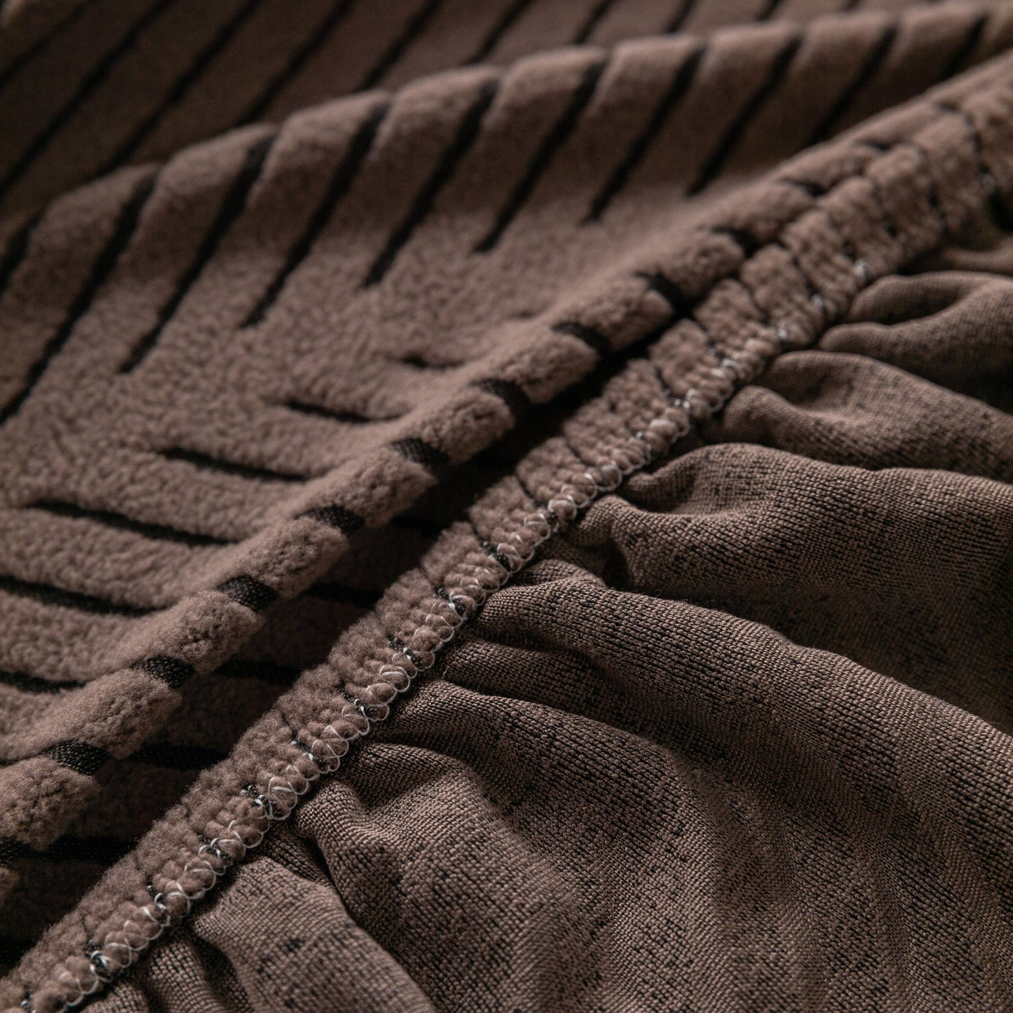High Stretch Chevron Sofa Cover, Soft Washable Textured Jacquard Slipcover for Couch