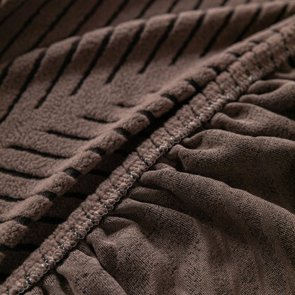 High Stretch Chevron Sofa Cover, Soft Washable Textured Jacquard Slipcover for Couch