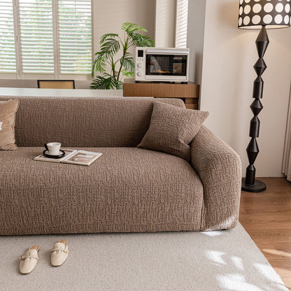 Elastic Stretch Sofa Cover Slipcover, Soft Plush Bubble Textured Jacquard Couch Cover