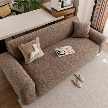 Elastic Stretch Sofa Cover Slipcover, Soft Plush Bubble Textured Jacquard Couch Cover