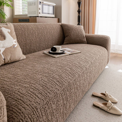 Elastic Stretch Sofa Cover Slipcover, Soft Plush Bubble Textured Jacquard Couch Cover