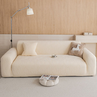 Elastic Stretch Sofa Cover Slipcover,  Thick Plush Wavy Flowing Texture Couch Cover
