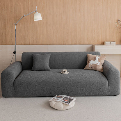 Elastic Stretch Sofa Cover Slipcover,  Thick Plush Wavy Flowing Texture Couch Cover