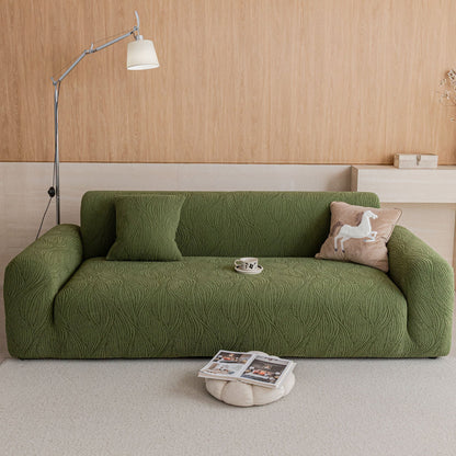 Elastic Stretch Sofa Cover Slipcover,  Thick Plush Wavy Flowing Texture Couch Cover