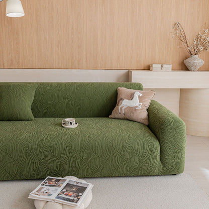Elastic Stretch Sofa Cover Slipcover,  Thick Plush Wavy Flowing Texture Couch Cover
