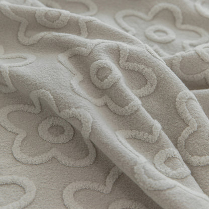 High Stretch Jacquard Sofa Slipcover, Soft Spandex Textured Floral Couch Cover