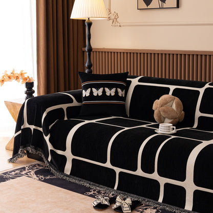 Modern Geometric Sofa Cover Decorative Couch Throw Blanket Furniture Protector
