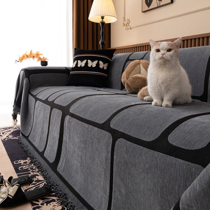 Modern Geometric Sofa Cover Decorative Couch Throw Blanket Furniture Protector
