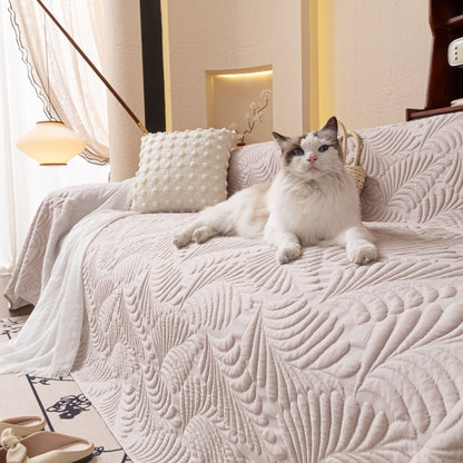 Cooling Quilted Non-Slip Furniture Protector for Pets & Kids, Washable Sofa Slipcover