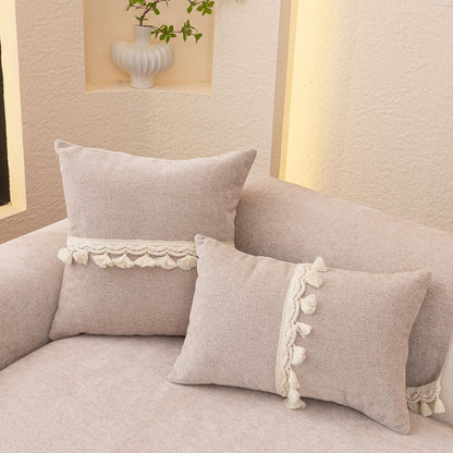 Chenille Sofa Cover Towel – Non-Slip, Washable Pets Couch Protector with Tassels