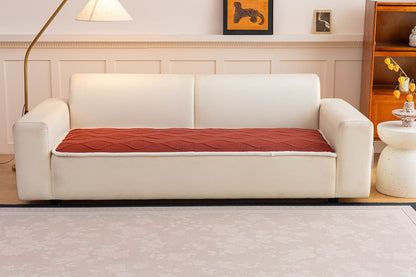 Thickened Crystal Velvet Sofa Cover, Non-Slip Quilted Couch Protector for Pets & Kids